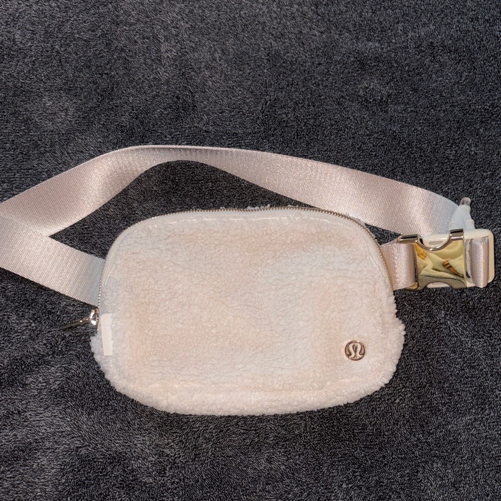 Lululemon Cream Sherpa Belt Bag